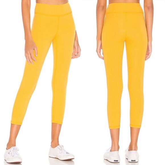 Revolve Lovewave Yellow Luka High Waist Cropped Athletic Workout Yoga Legging - Picture 2 of 10